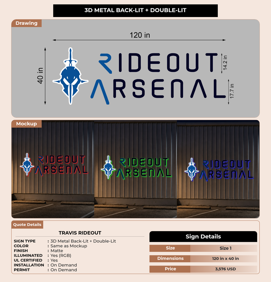CUSTOM MOCKUP SIGN FOR Travis Rideout