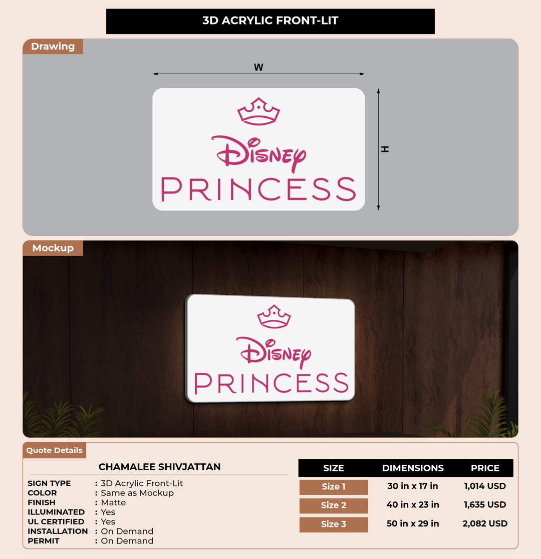 CUSTOM MOCKUP SIGN FOR Chamalee shivjattan