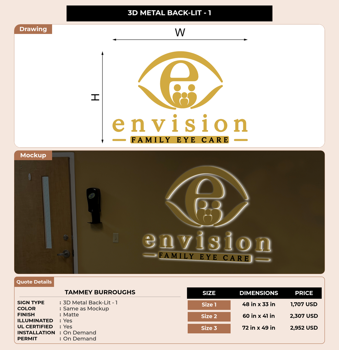 CUSTOM MOCKUP SIGN FOR Tammey Burroughs