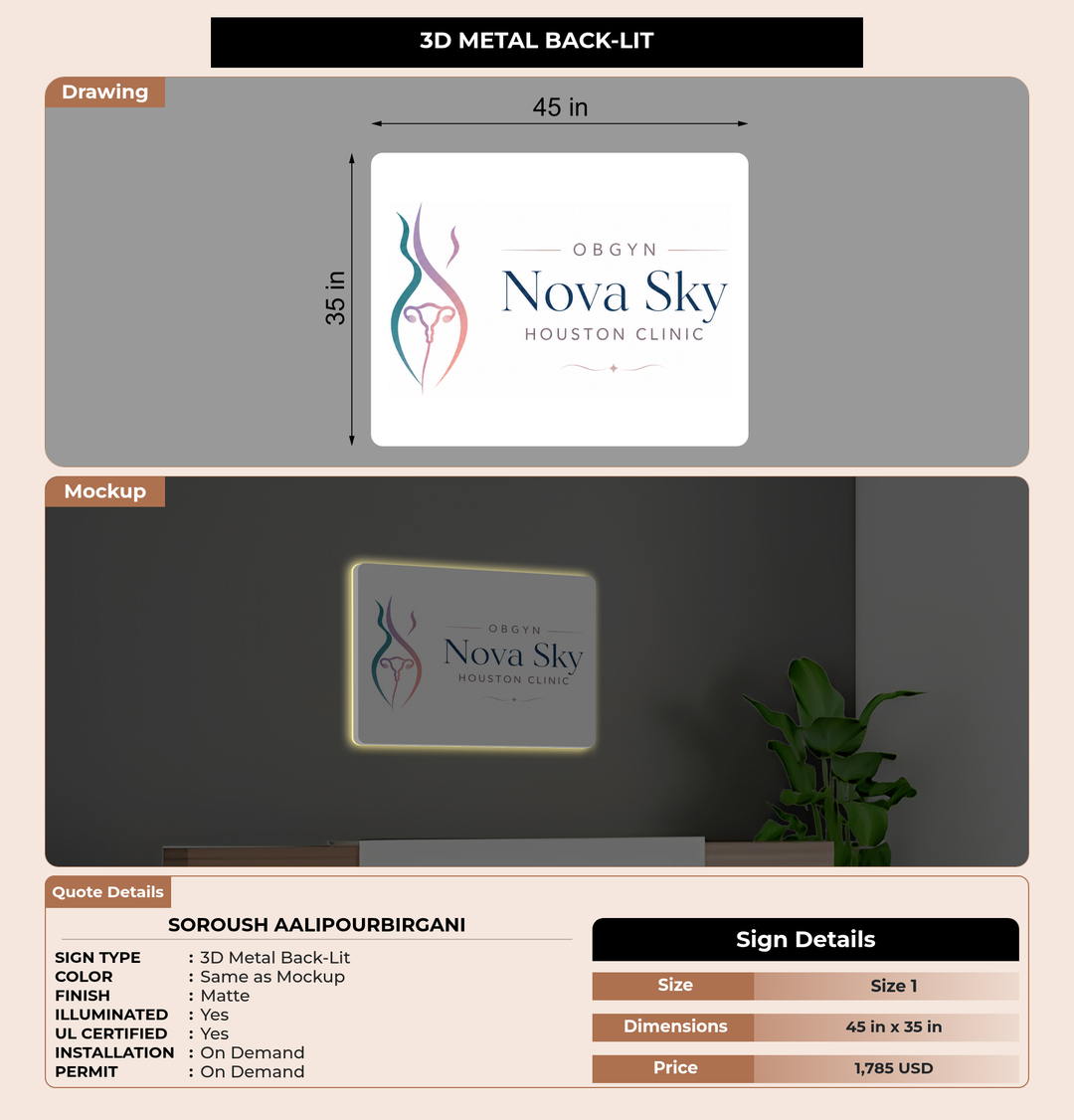 CUSTOM MOCKUP SIGN FOR Soroush Aalipourbirgani
