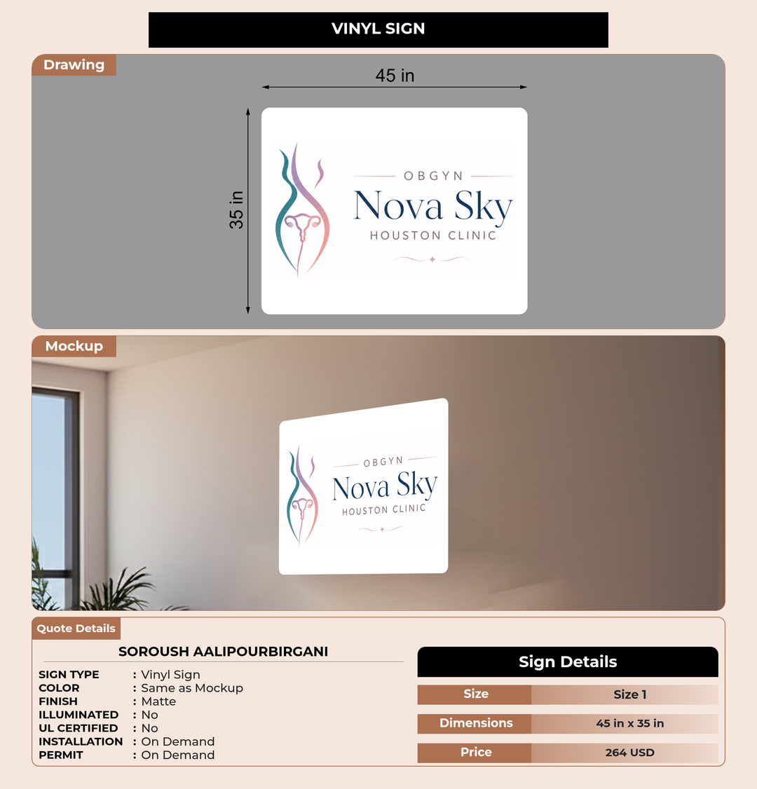 CUSTOM MOCKUP SIGN FOR Soroush Aalipourbirgani