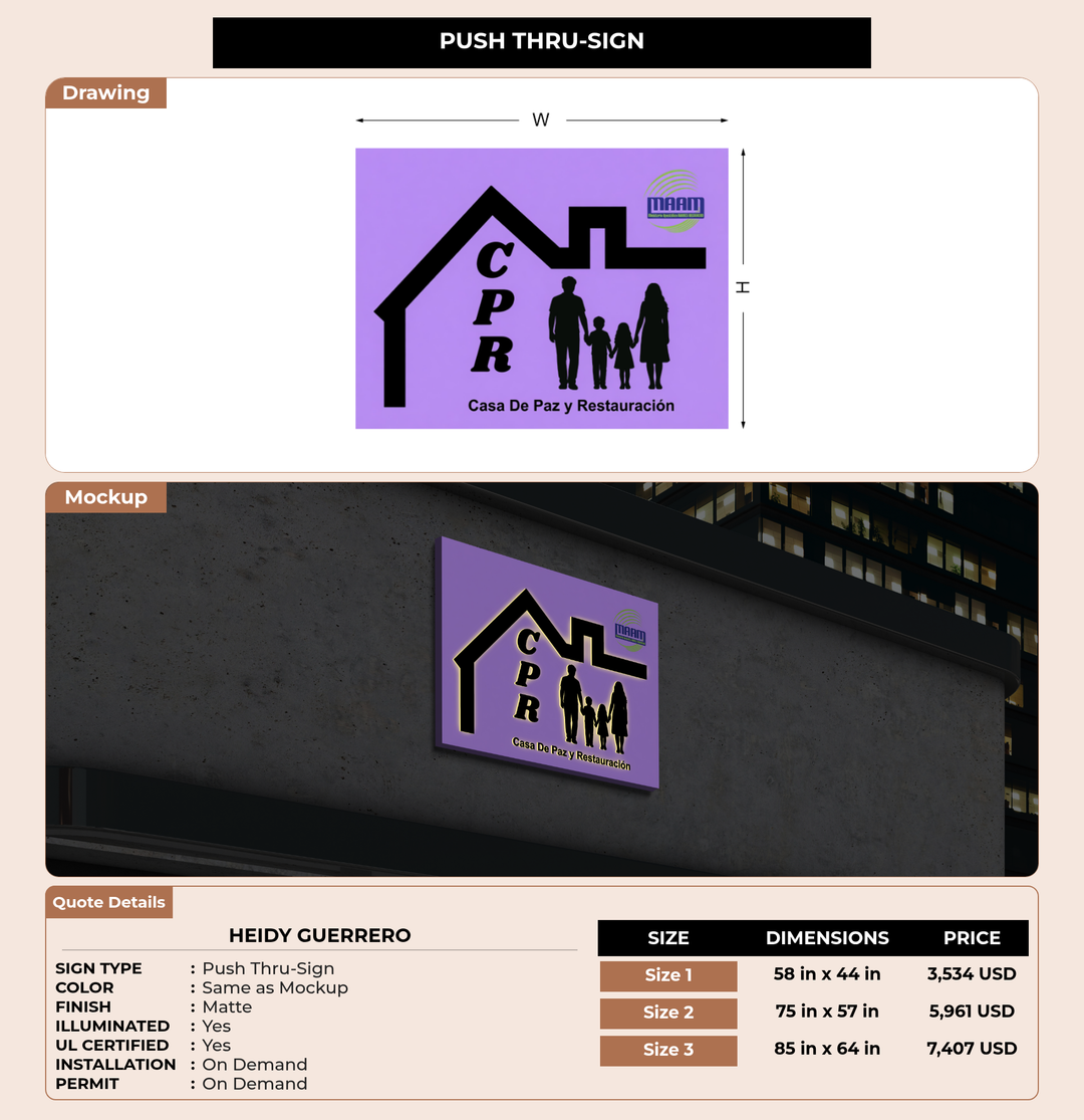 CUSTOM MOCKUP SIGN FOR Heidy Guerrero