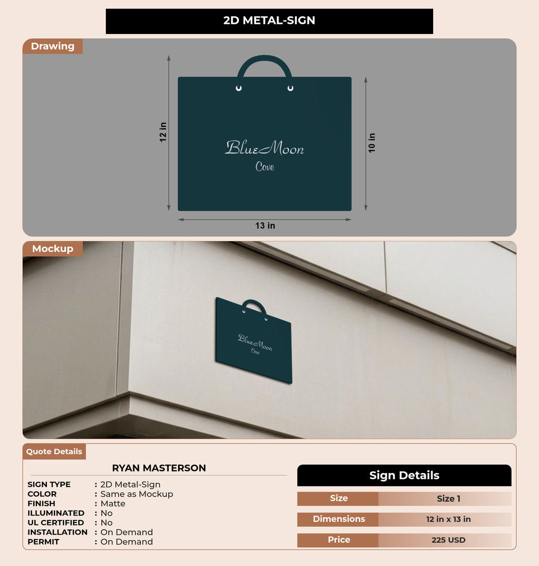 CUSTOM MOCKUP SIGN FOR Ryan Masterson