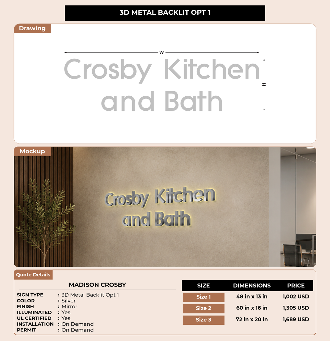 CUSTOM MOCKUP SIGN FOR madison crosby