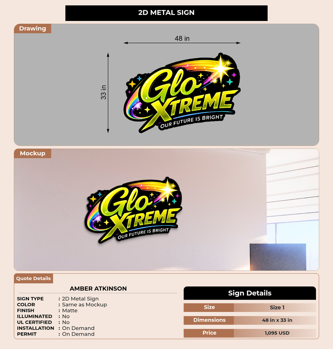 CUSTOM MOCKUP SIGN FOR Amber Atkinson