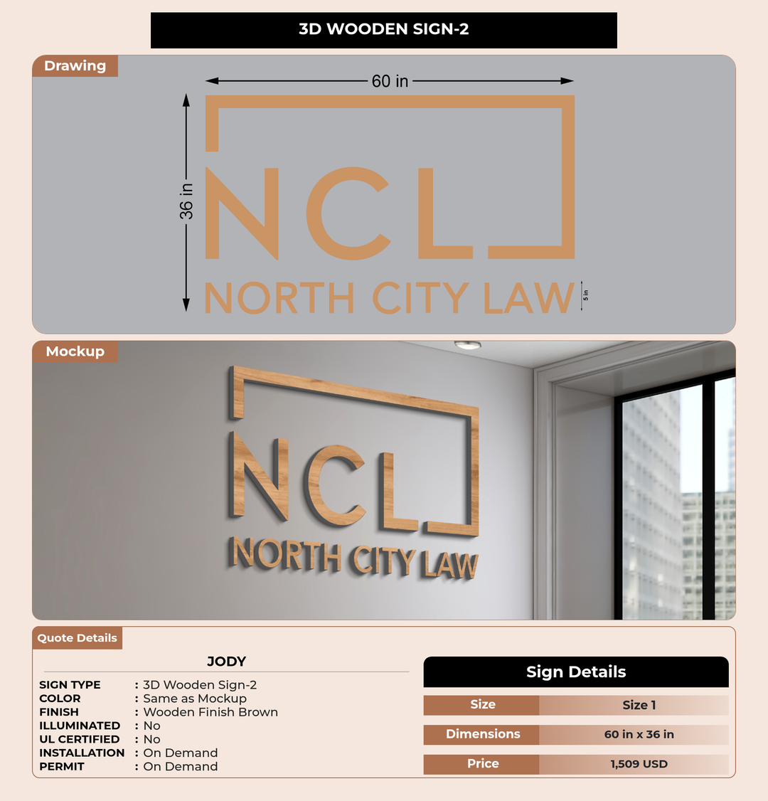 CUSTOM MOCKUP SIGN FOR jody