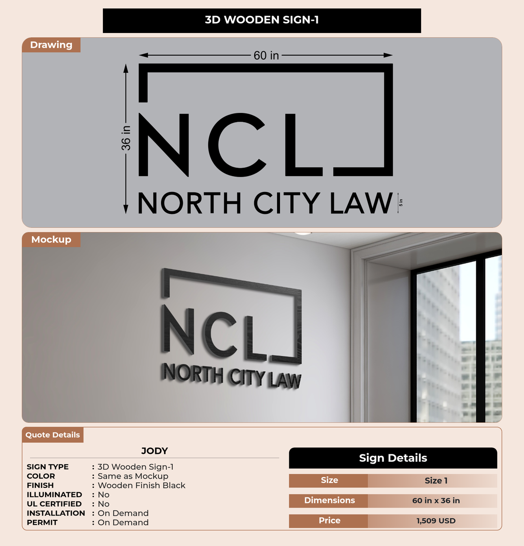 CUSTOM MOCKUP SIGN FOR jody