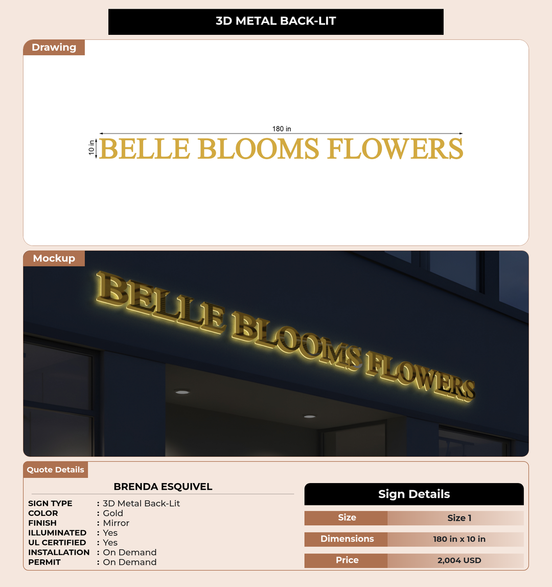 CUSTOM MOCKUP SIGN FOR Brenda Esquivel