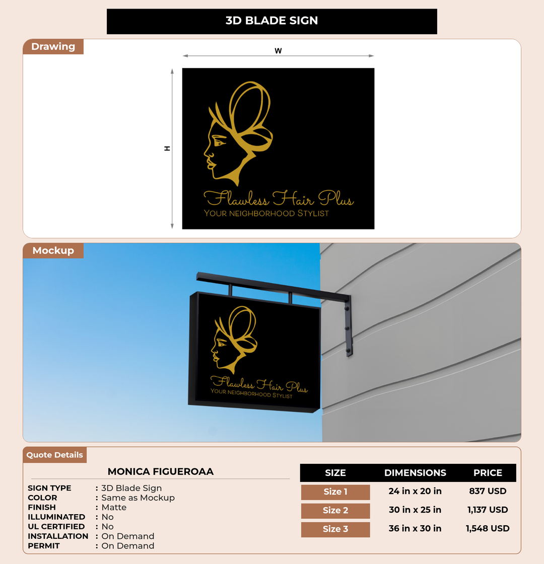 CUSTOM MOCKUP SIGN FOR Monica Figueroaa
