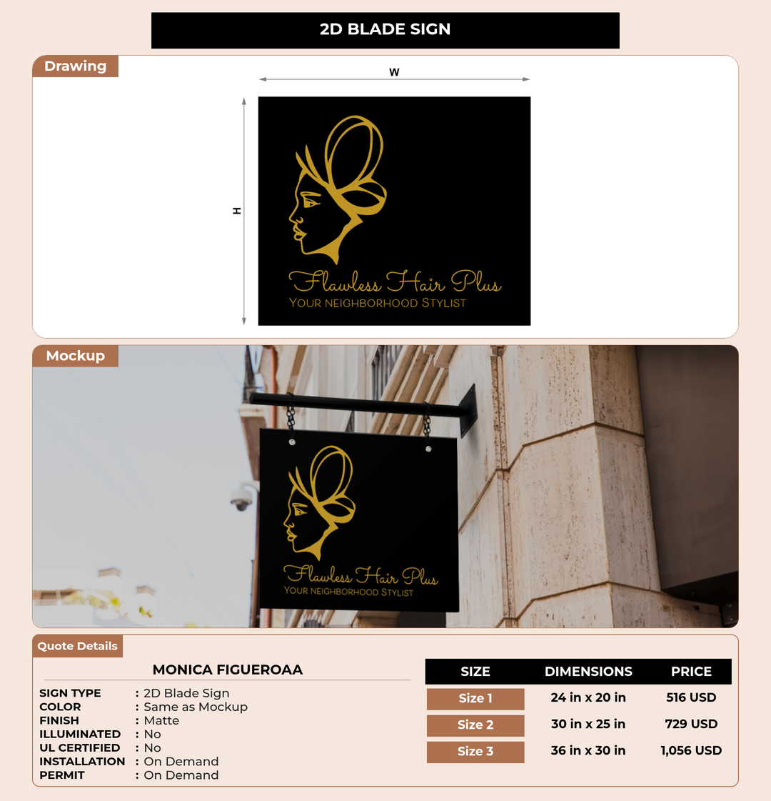 CUSTOM MOCKUP SIGN FOR Monica Figueroaa