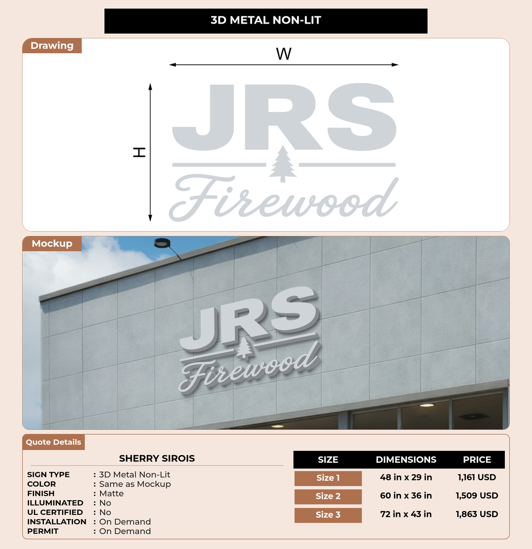 CUSTOM MOCKUP SIGN FOR Sherry Sirois