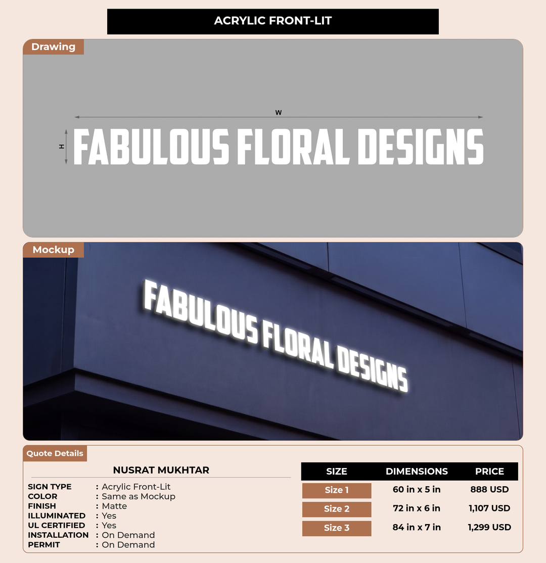 CUSTOM MOCKUP SIGN FOR Nusrat Mukhtar
