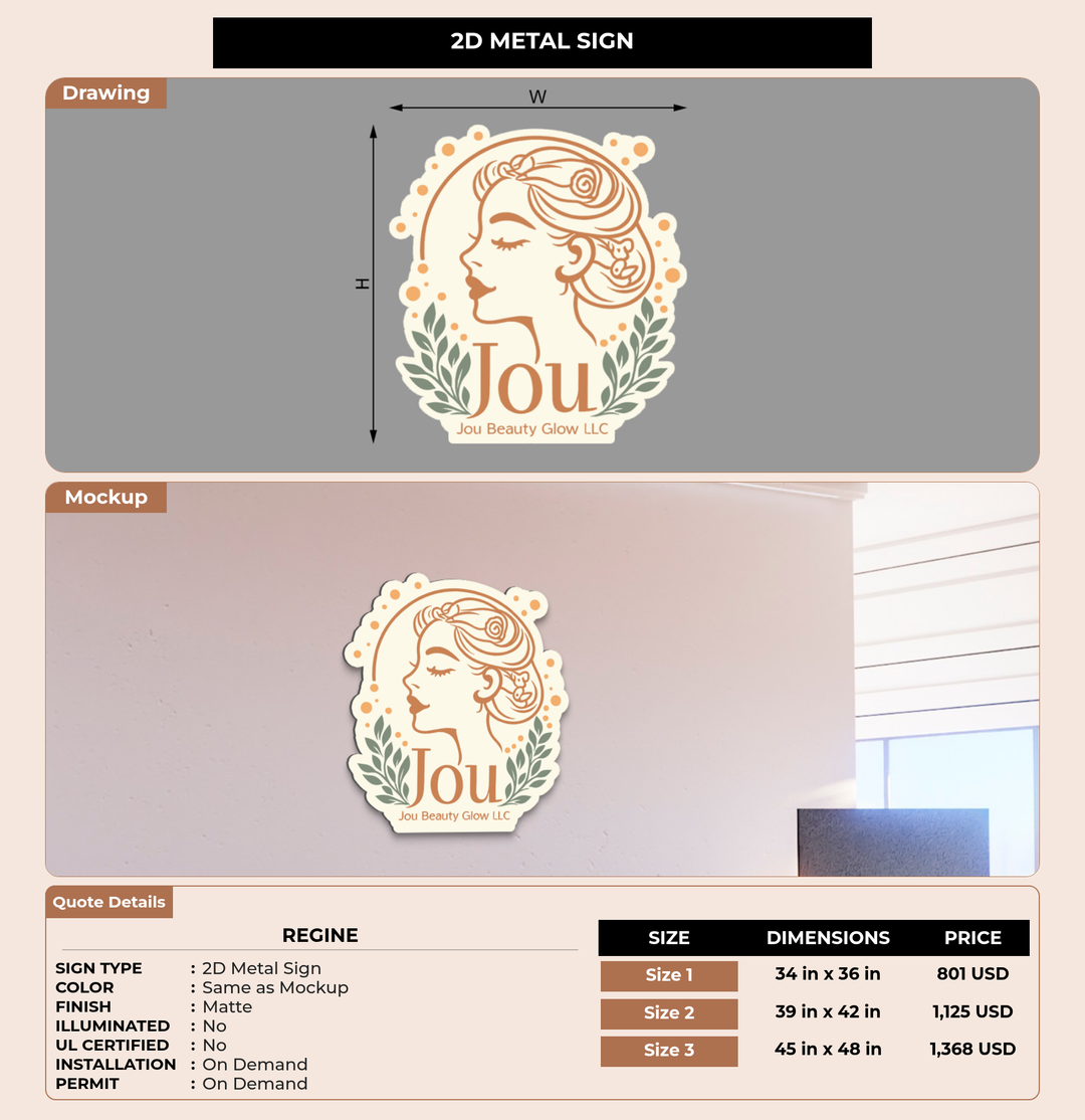 CUSTOM MOCKUP SIGN FOR Regine