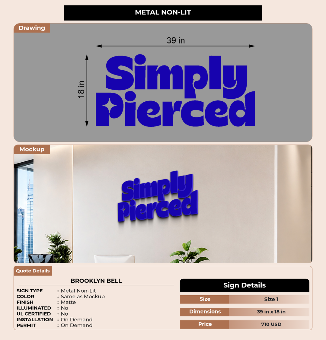 CUSTOM MOCKUP SIGN FOR Brooklyn Bell
