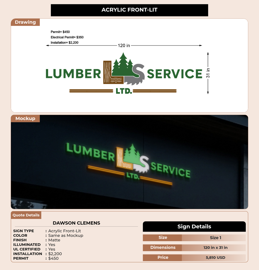 CUSTOM MOCKUP SIGN FOR Dawson Clemens