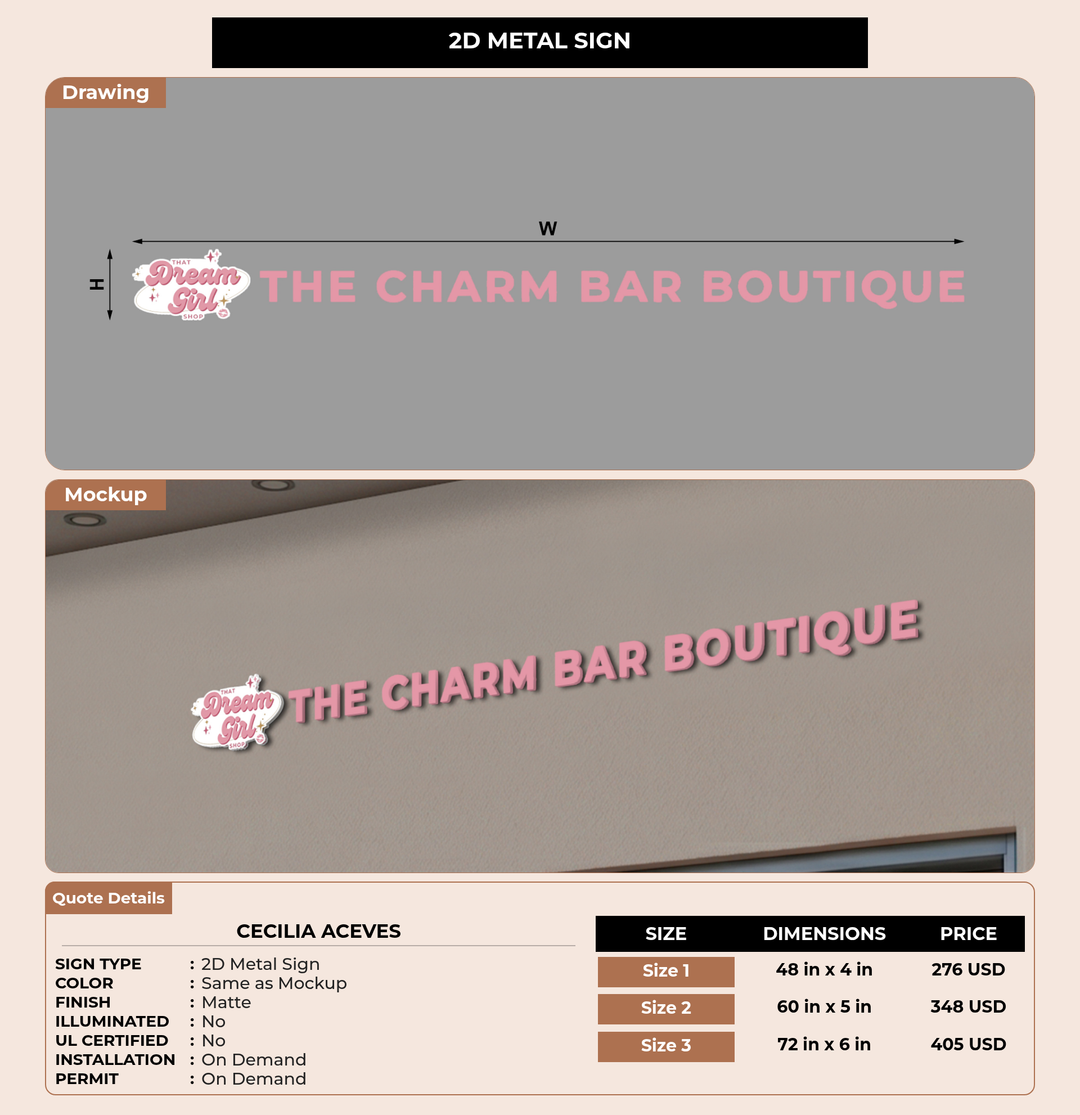 CUSTOM MOCKUP SIGN FOR Cecilia aceves