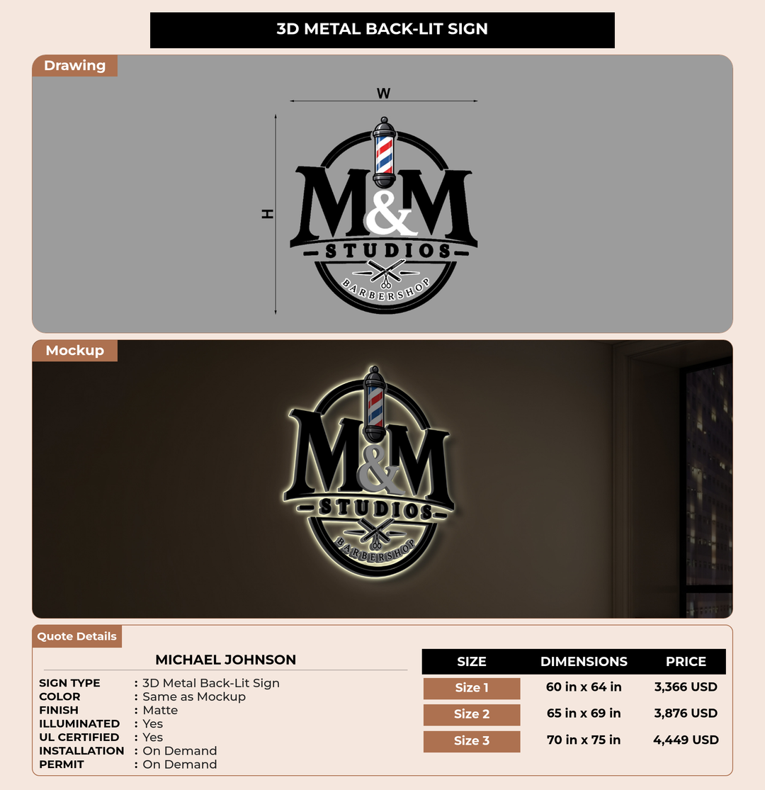 CUSTOM MOCKUP SIGN FOR Michael johnson