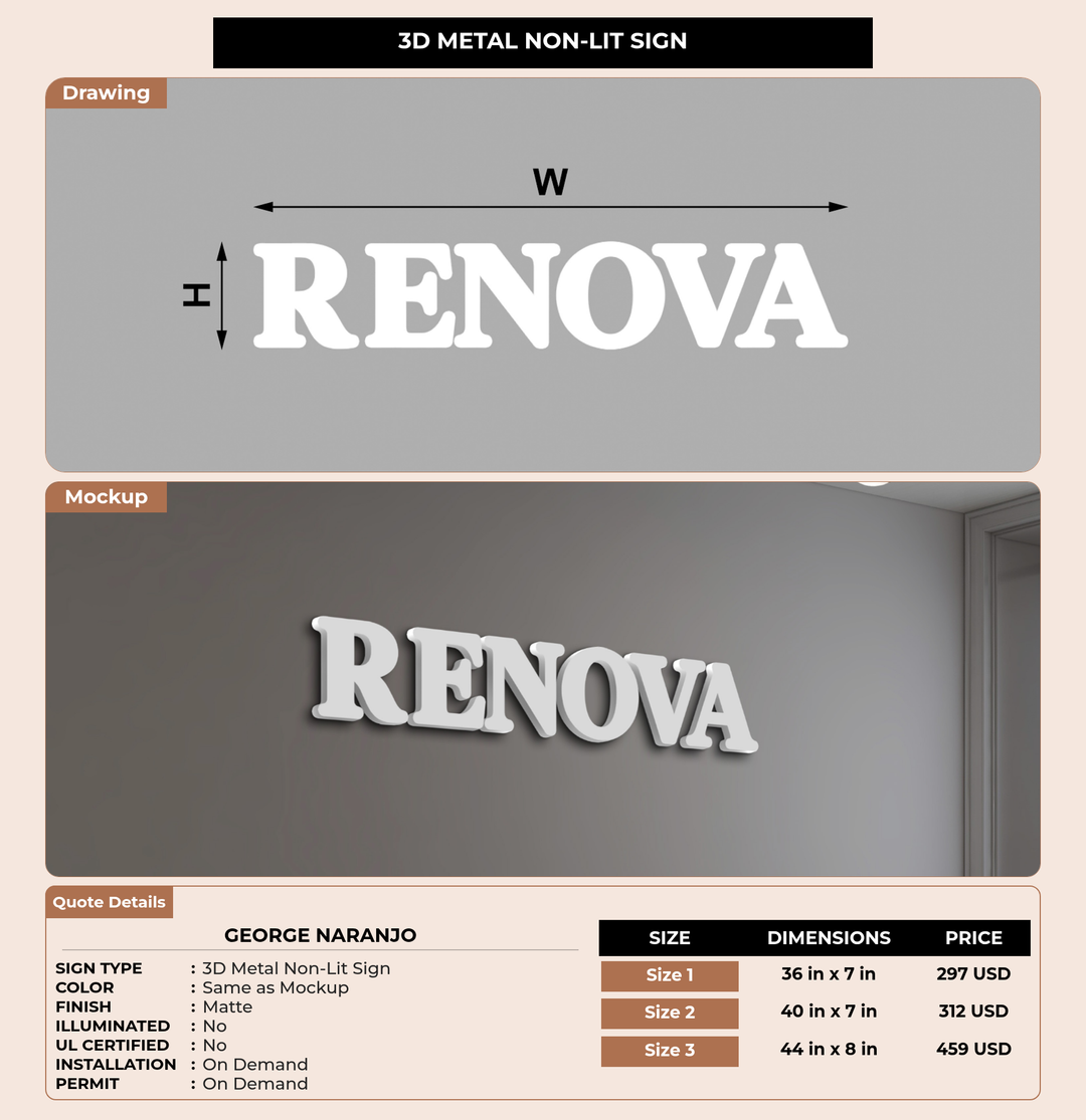 CUSTOM MOCKUP SIGN FOR george naranjo