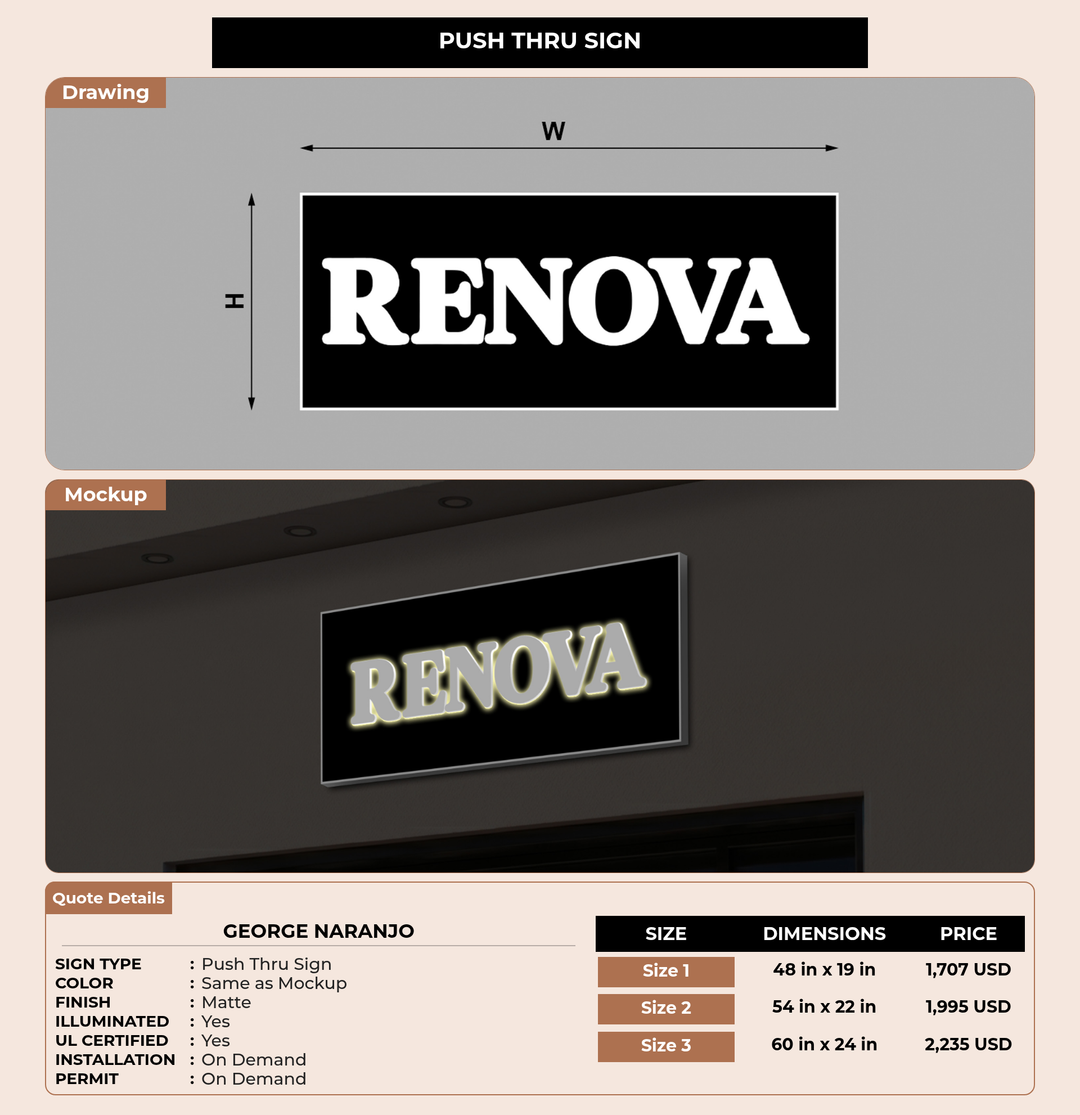 CUSTOM MOCKUP SIGN FOR george naranjo