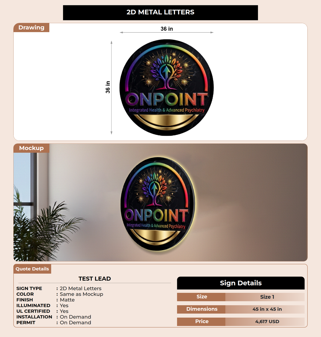 50% payment link for test lead