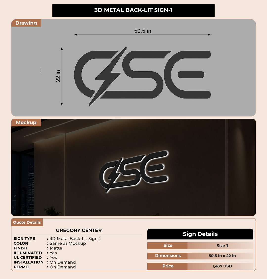 CUSTOM MOCKUP SIGN FOR Gregory Center