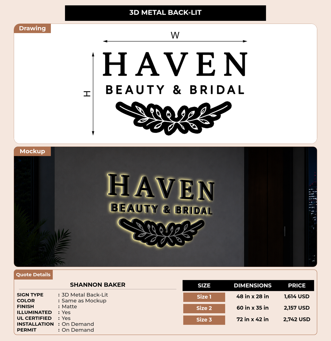 CUSTOM MOCKUP SIGN FOR Shannon Baker