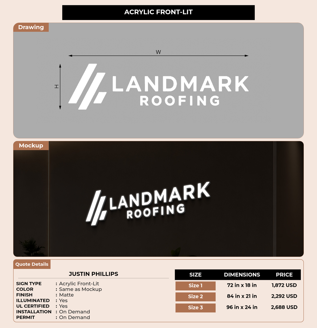 CUSTOM MOCKUP SIGN FOR Justin Phillips