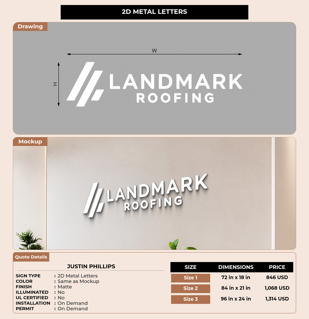 CUSTOM MOCKUP SIGN FOR Justin Phillips