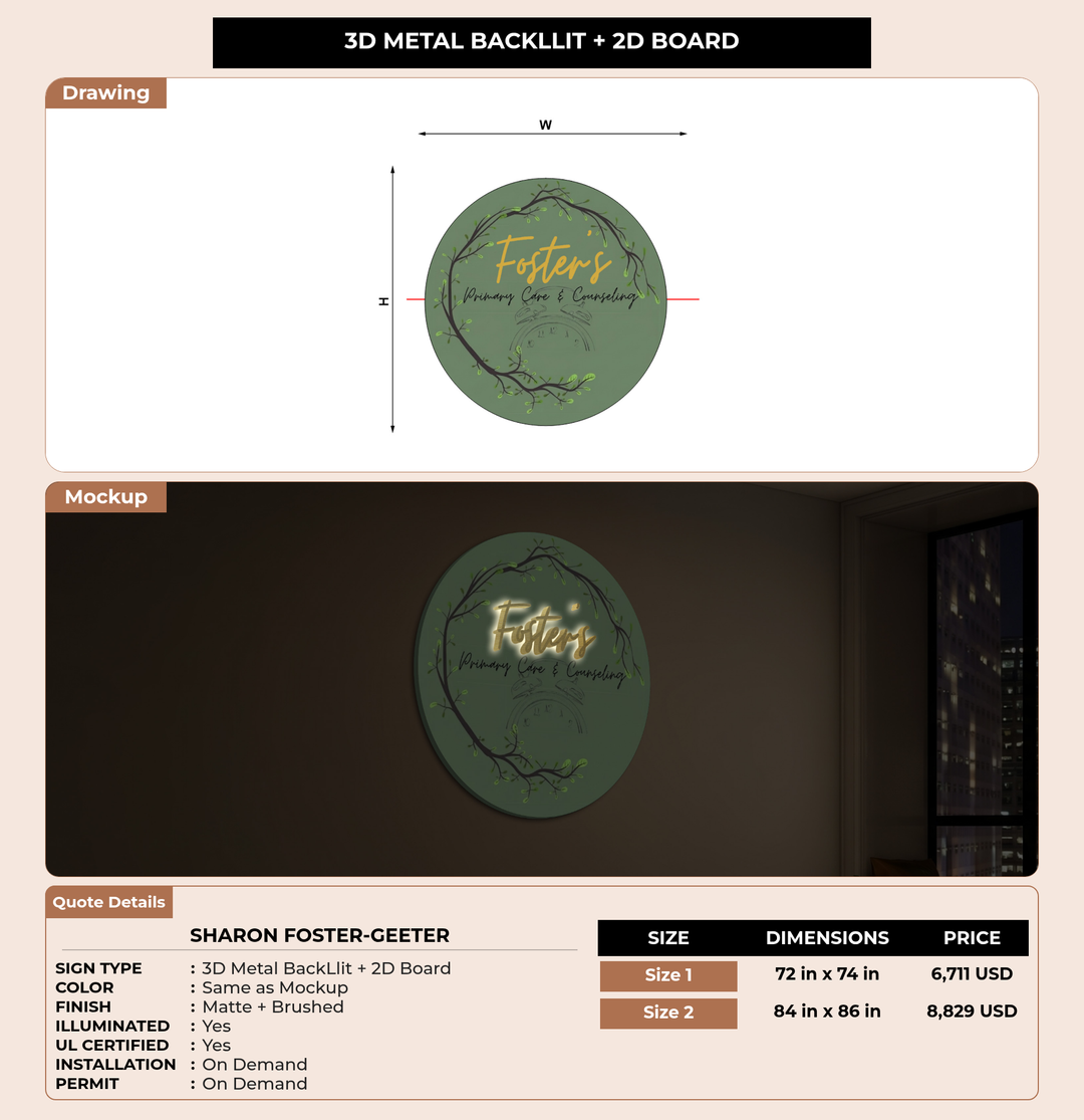 CUSTOM MOCKUP SIGN FOR Sharon Foster-Geeter