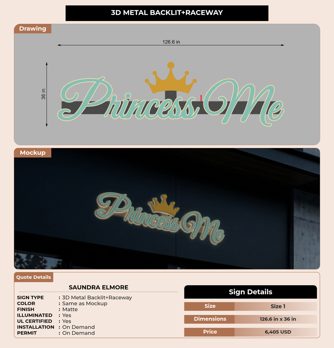 CUSTOM MOCKUP SIGN FOR Saundra Elmore