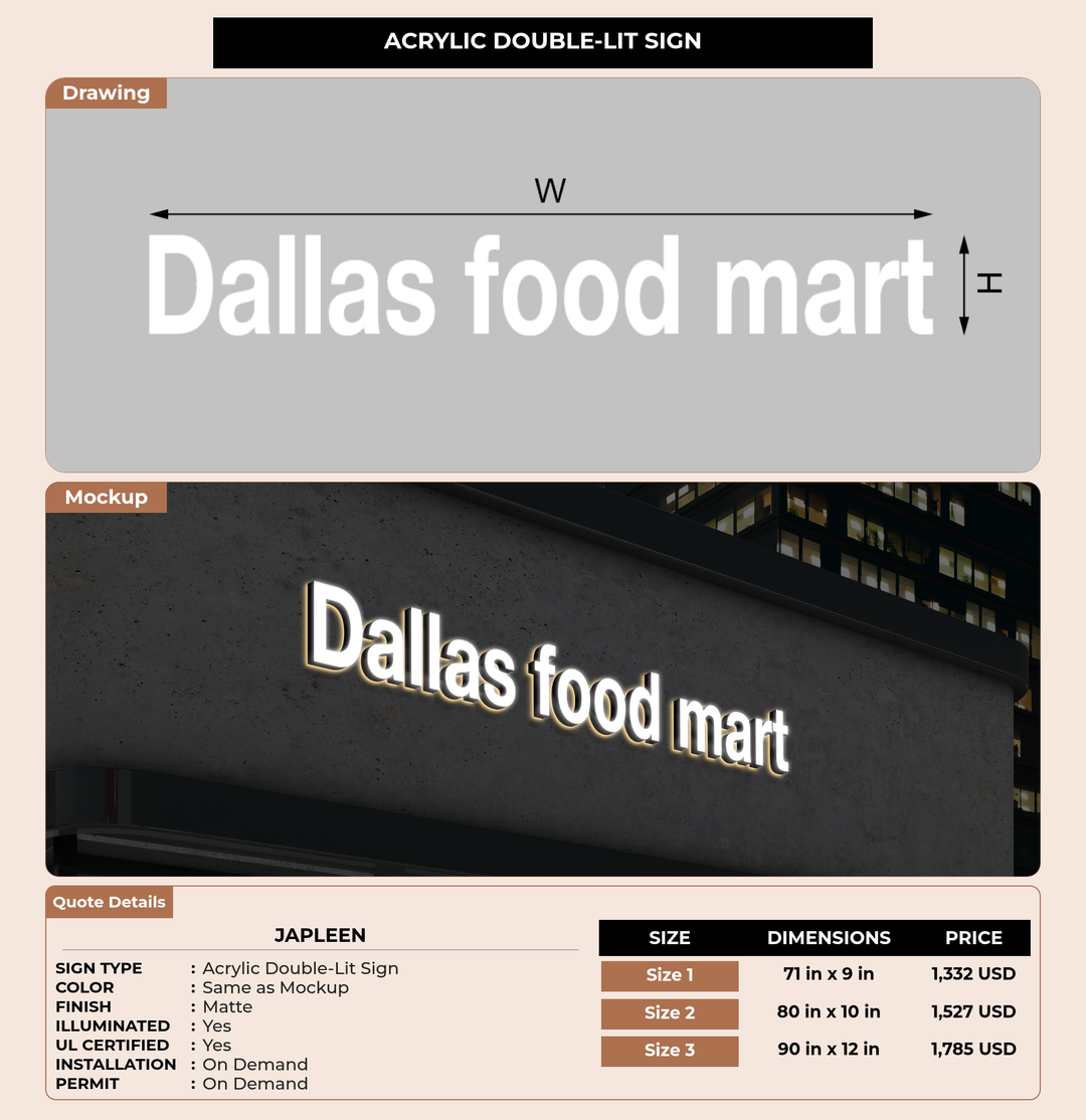 CUSTOM MOCKUP SIGN FOR Japleen