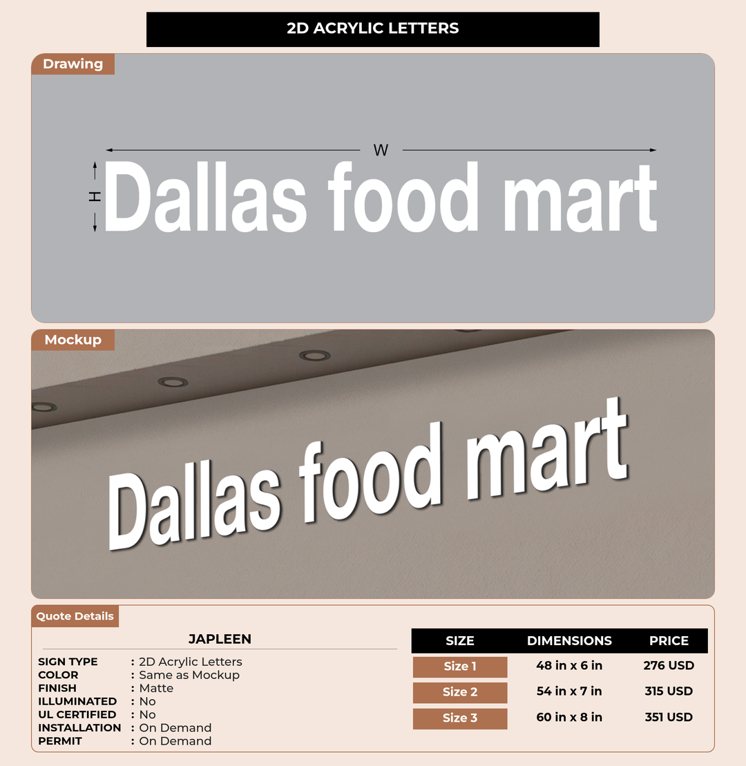 CUSTOM MOCKUP SIGN FOR Japleen