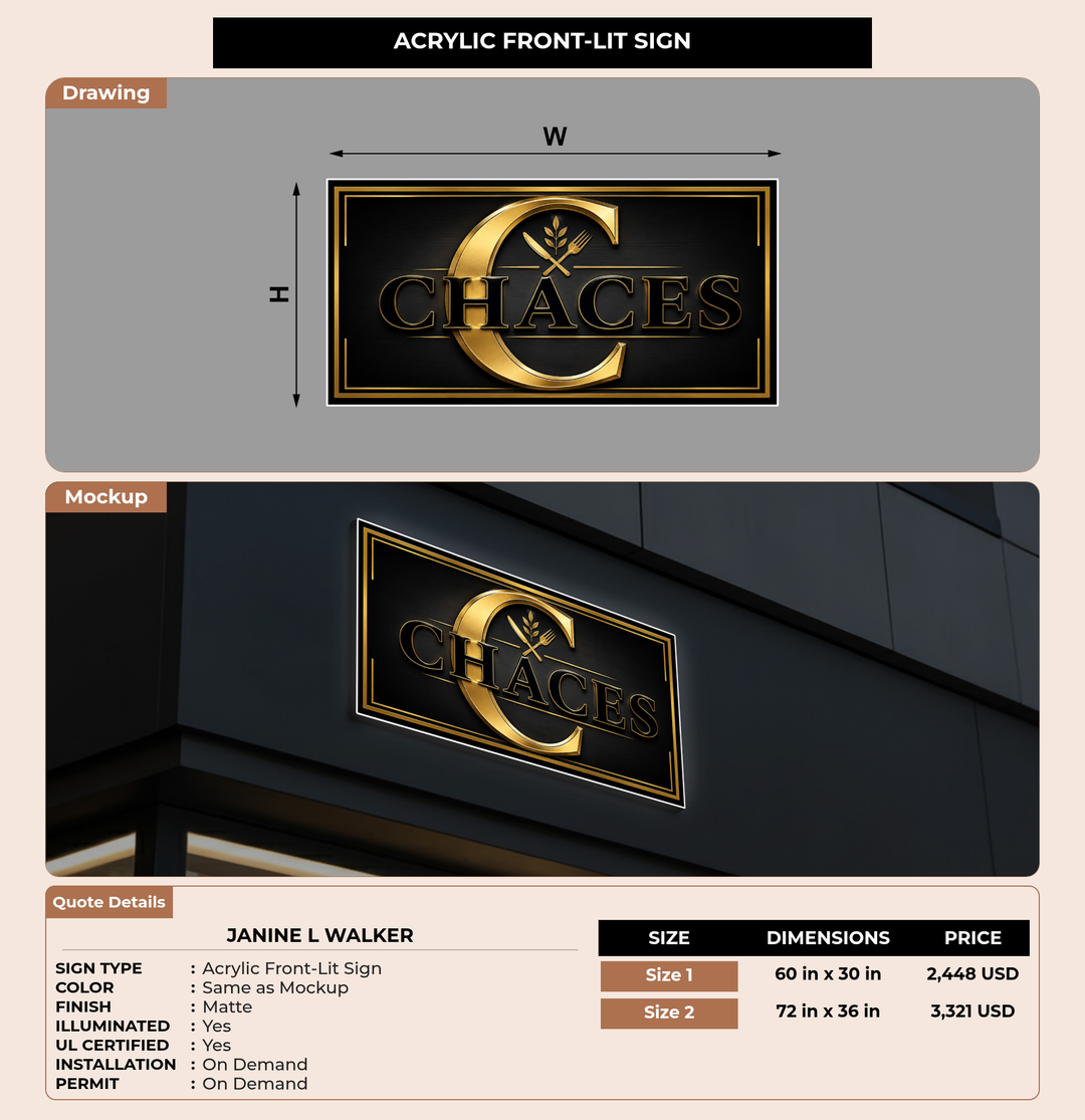 CUSTOM MOCKUP SIGN FOR Janine L Walker