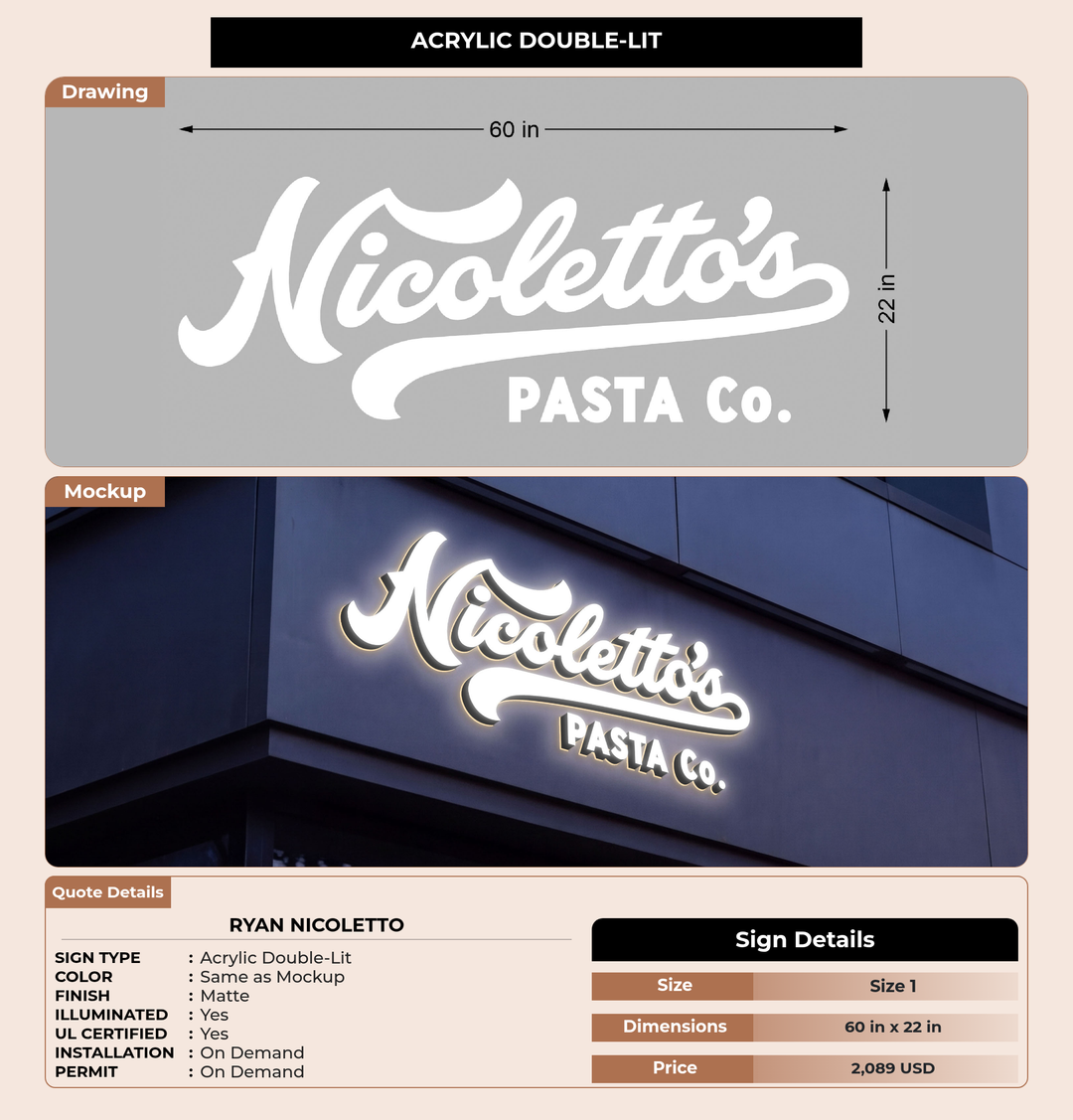 CUSTOM MOCKUP SIGN FOR Ryan Nicoletto