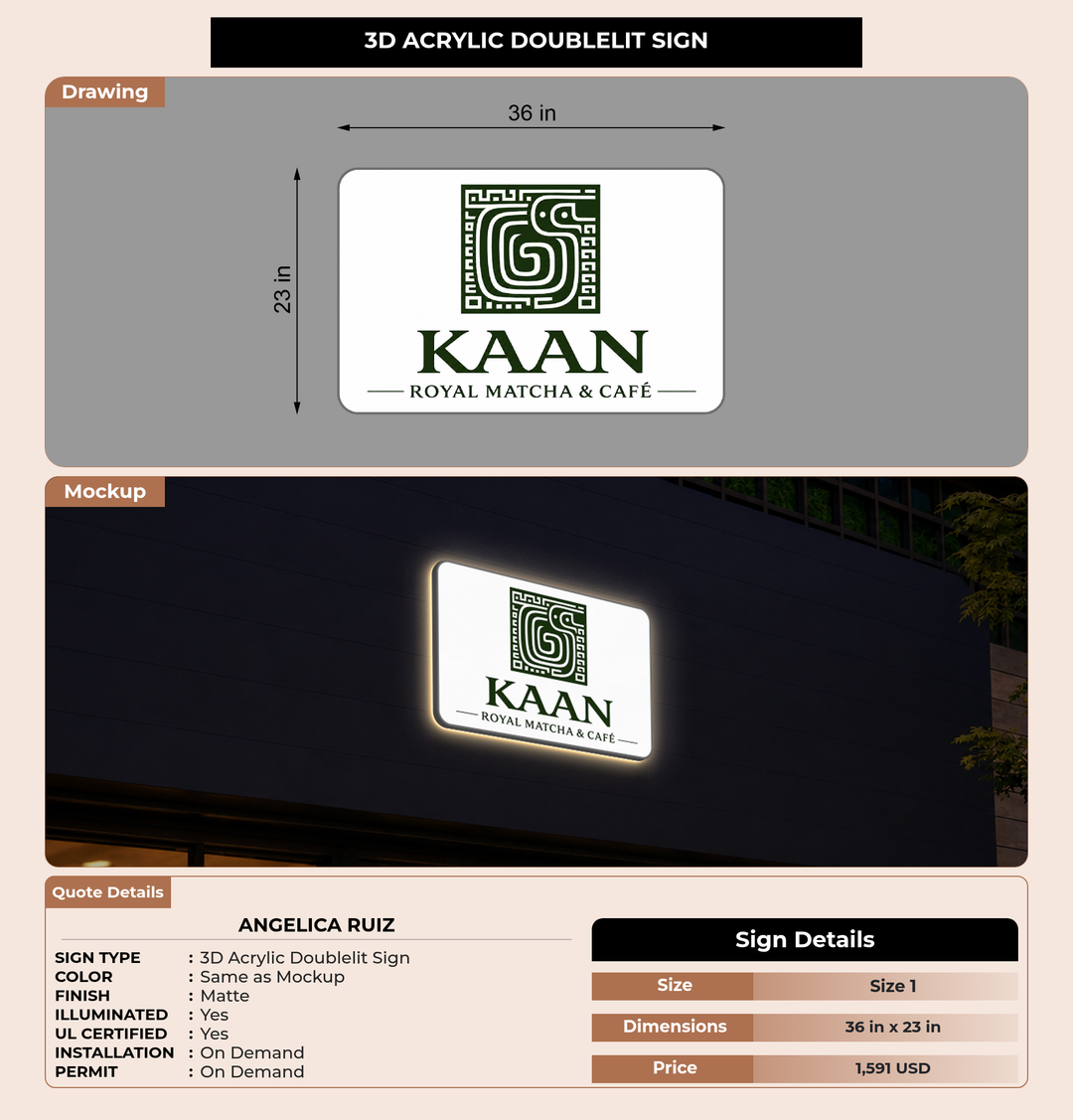 CUSTOM MOCKUP SIGN FOR Angelica Ruiz