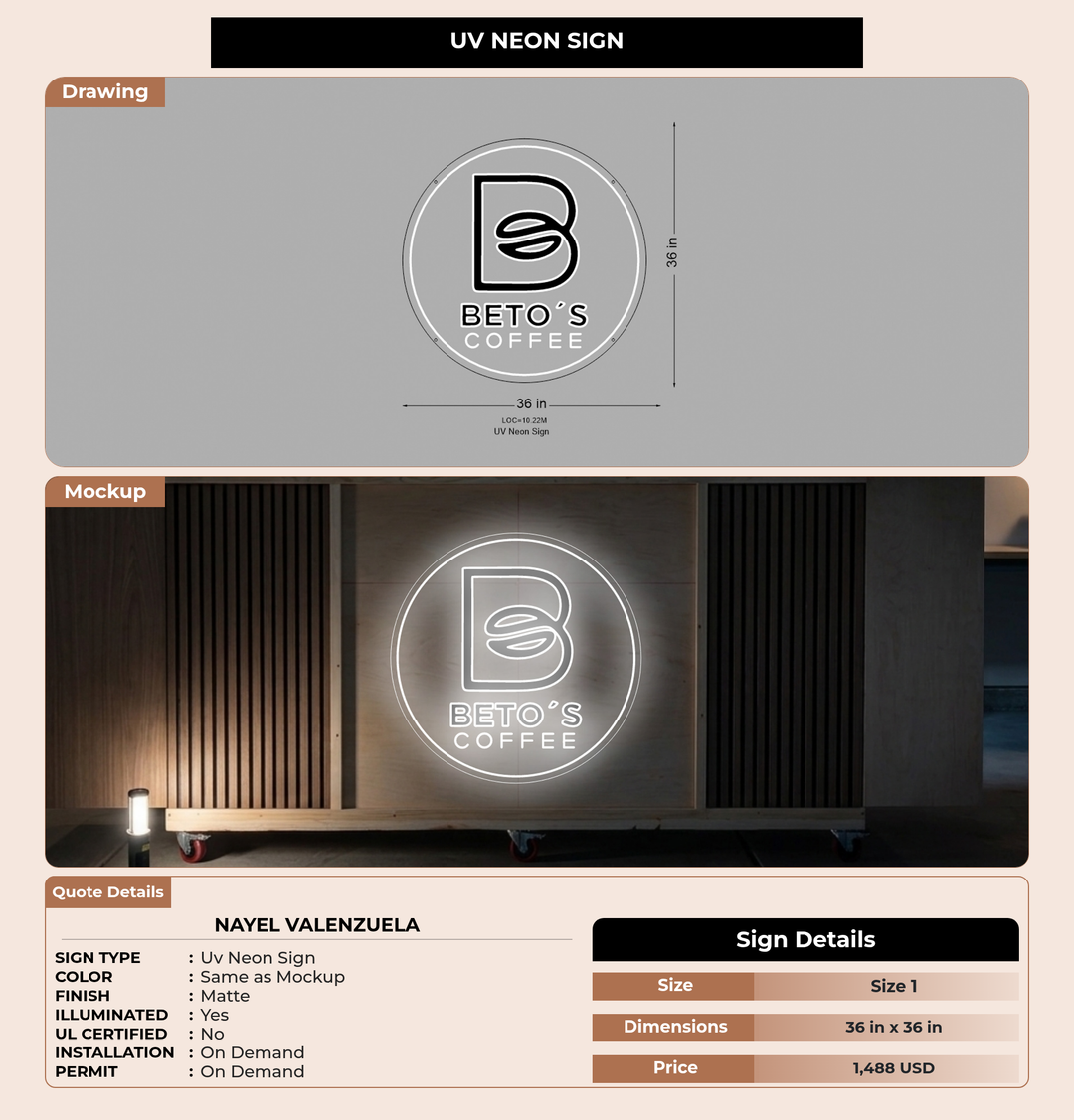 CUSTOM MOCKUP SIGN FOR Nayel Valenzuela