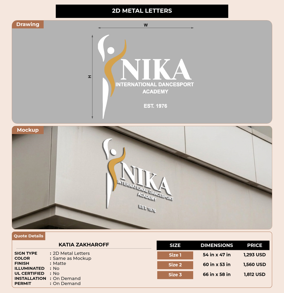 CUSTOM MOCKUP SIGN FOR Katia Zakharoff
