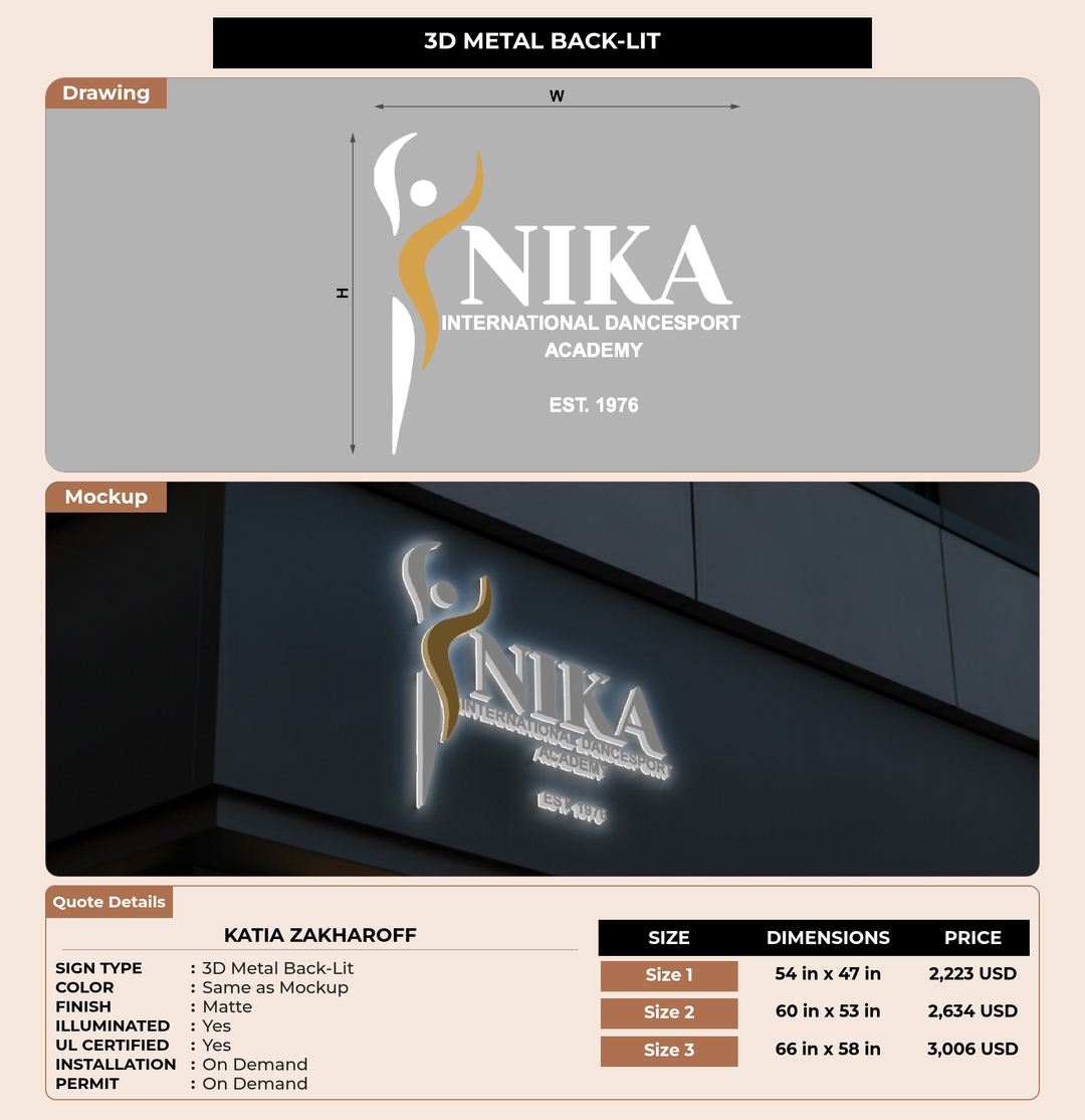 CUSTOM MOCKUP SIGN FOR Katia Zakharoff