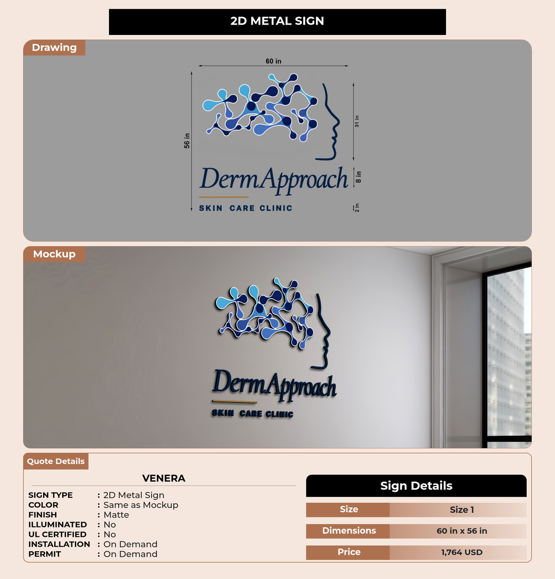 CUSTOM MOCKUP SIGN FOR Venera