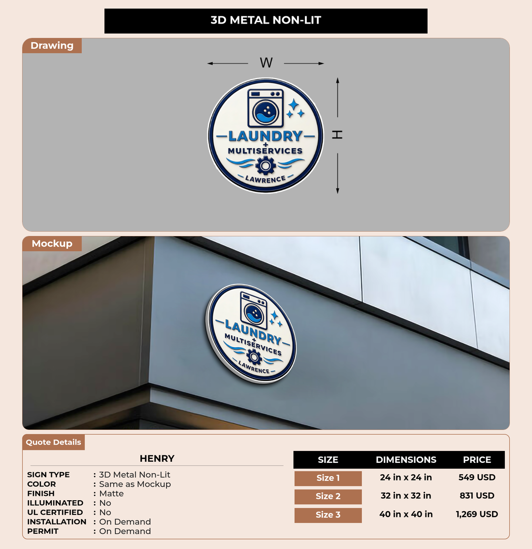 CUSTOM MOCKUP SIGN FOR Henry
