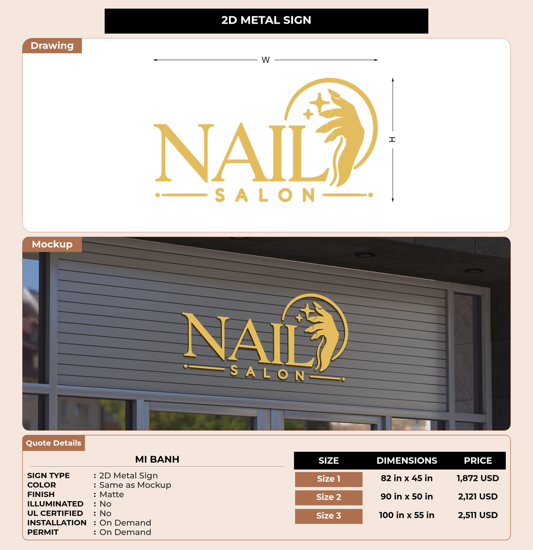 CUSTOM MOCKUP SIGN FOR Mi Banh