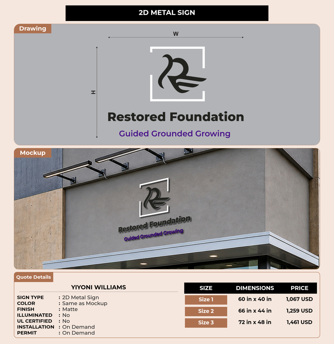 CUSTOM MOCKUP SIGN FOR Yiyoni Williams