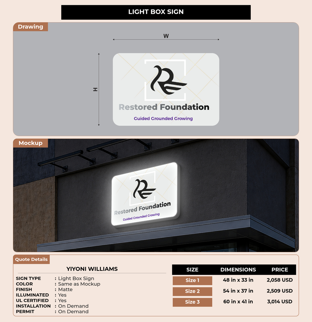 CUSTOM MOCKUP SIGN FOR Yiyoni Williams