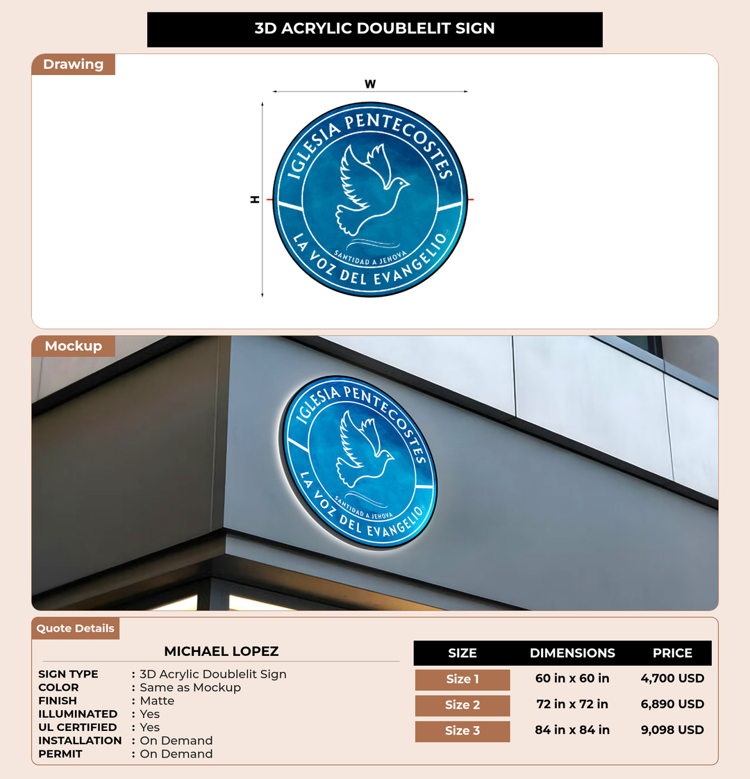 CUSTOM MOCKUP SIGN FOR Michael Lopez