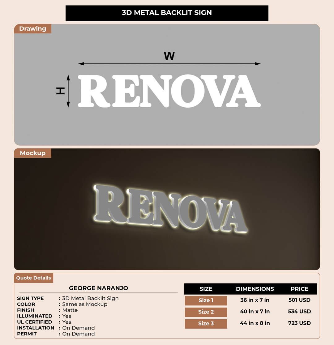 CUSTOM MOCKUP SIGN FOR george naranjo