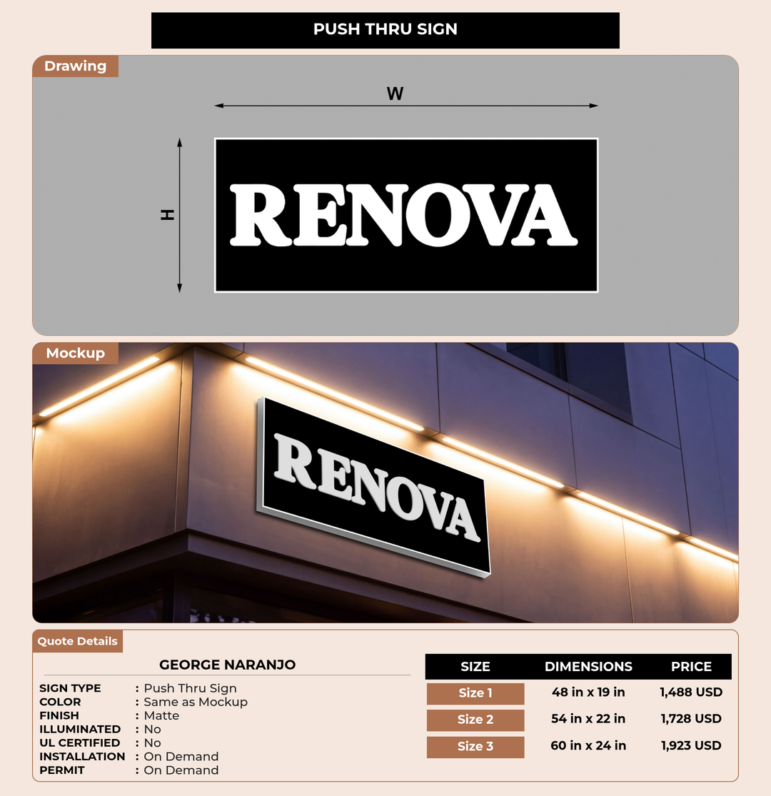 CUSTOM MOCKUP SIGN FOR george naranjo