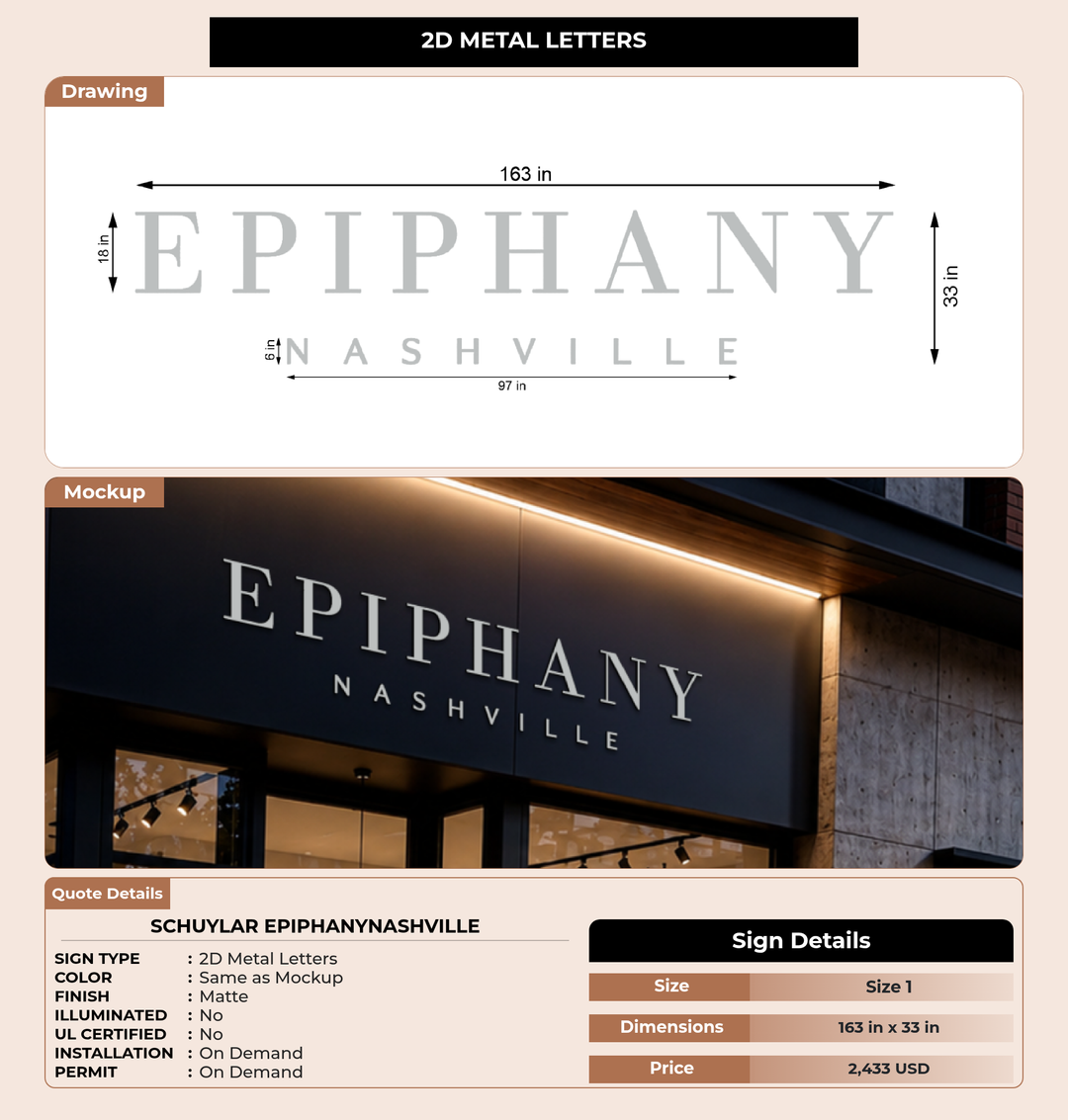 CUSTOM MOCKUP SIGN FOR Schuylar Epiphanynashville