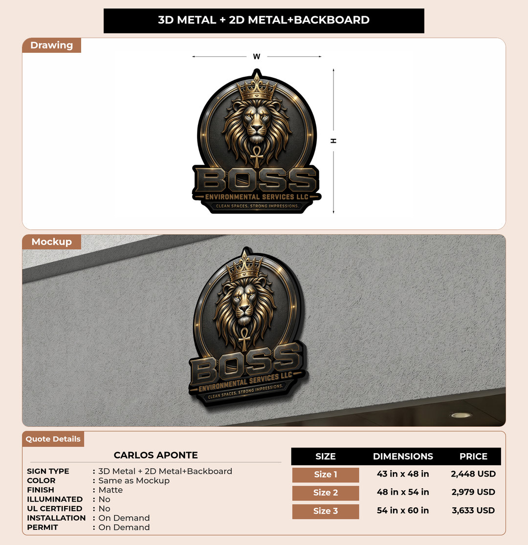 CUSTOM MOCKUP SIGN FOR Carlos Aponte