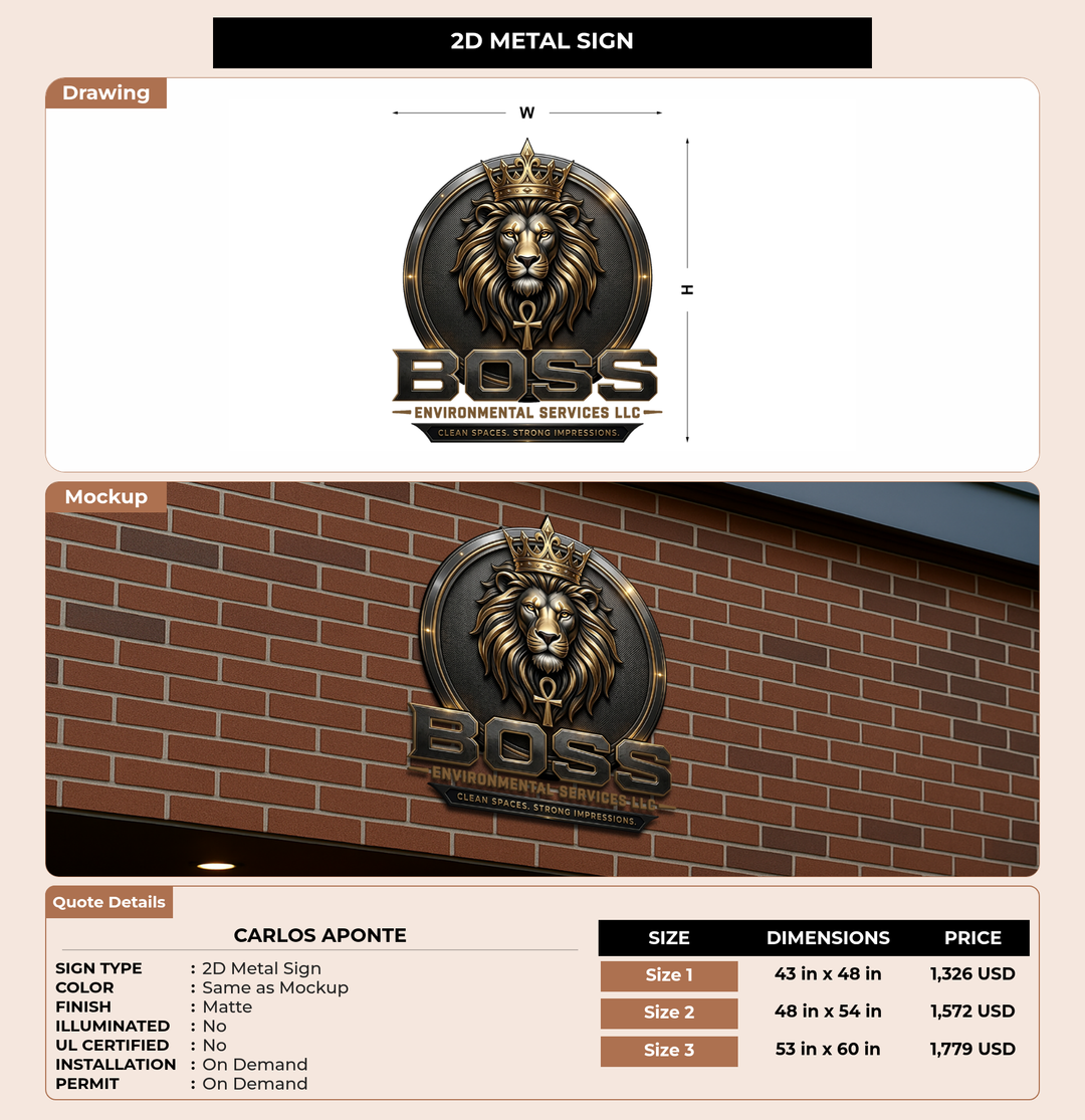 CUSTOM MOCKUP SIGN FOR Carlos Aponte