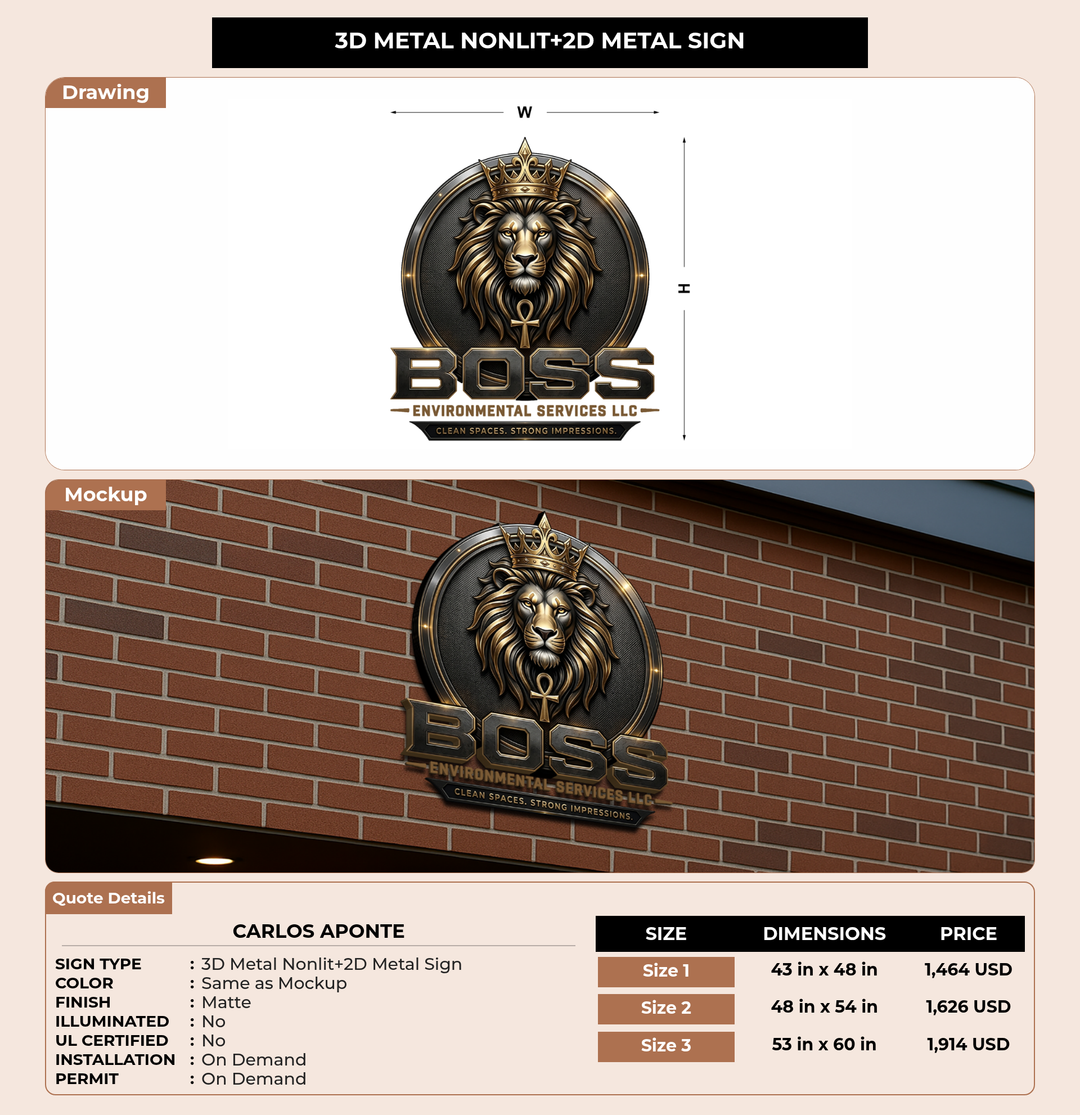 CUSTOM MOCKUP SIGN FOR Carlos Aponte